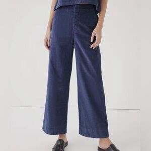 Pact Dark Blue Wide-Leg Corduroy Pants